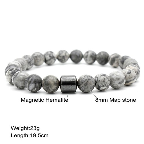 Natural Stone Spiritual Energy Healing 8mm Hematite Beads Bracelets Men Women UK - Picture 20 of 26