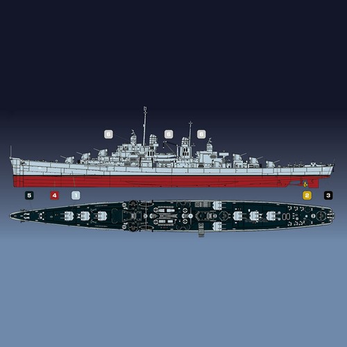 Kit Modelo VERYFIRE VF350922 1/350 Estados Unidos Light Cruiser USS Atlanta CL-5I - Imagen 3 de 4