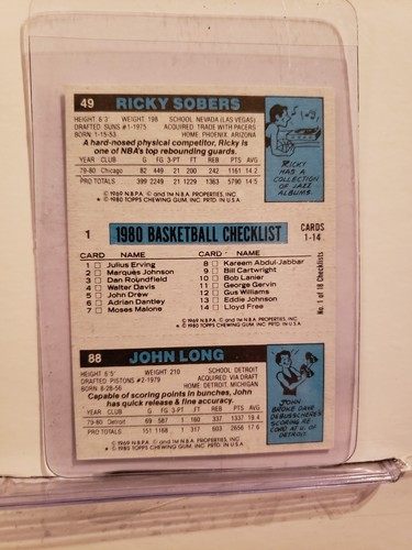 Topps Basketball Julius Erving All-Star 1980 quasi nuovo - Foto 2 di 2