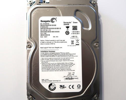 Seagate ST2000DL003 9VT166-570 CC98 WU China (5YD) 3.5" 2.0TB Sata 11/2011 - Picture 2 of 3