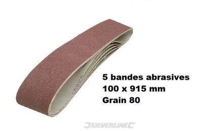 Silverline Oxyde d/'aluminium rouleau de 10 m Grain 80 BRICOLAGE Outil électrique Accessoires