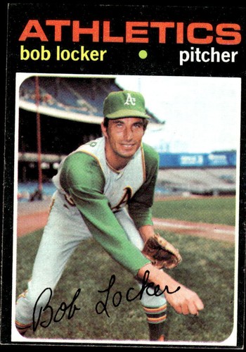 Bob Locker 1971 Topps #356 béisbol Oakland Athletics - Imagen 1 de 2