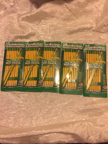 (5) Packungen Ticonderoga Nummer 2 weiche Bleistifte 10 gelb 33892 - Bild 1 von 3