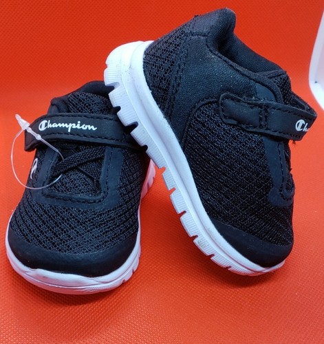 Champion Newborn/ Infant/Baby Black /White shoes Tiny size 1W Boy/Girl/Unisex - Picture 3 of 9