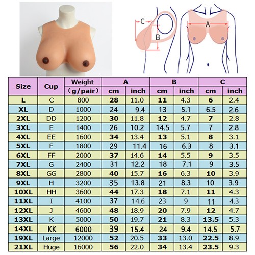 IVITA Silicone Breast Form J Cup Crossdresser Fake Boobs 12XL - Picture 4 of 12