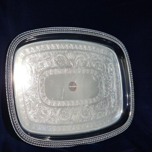 ALESSI Italy INOX 18/10 Large Stainless Steel Serving Tray 18" x 13" - Picture 3 of 21