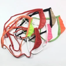 K203 String Thong FUNNY Tiny Pouch Cannot Covered Men Goods Soft Thin Jersey 
