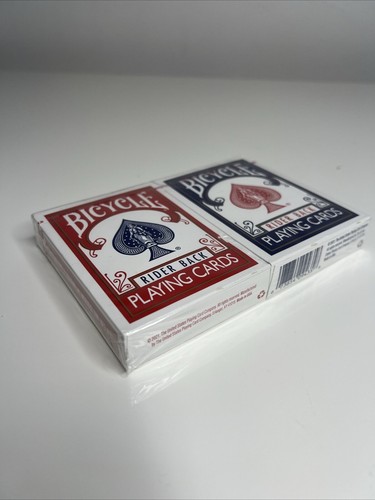 BICYCLE 2 pack set Rider Back Playing Cards Index Poker Cards Premium Red blue - Picture 4 of 11