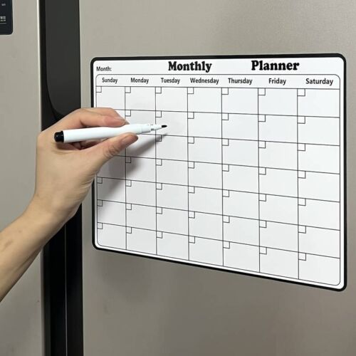Reusable Wipeable Fridge Magnetic Weekly Planner Organiser Calendar Memo Board - Picture 3 of 4