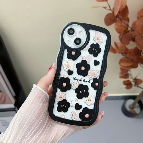 For iPhone Samsung OPPO Xiaomi Cute Soft Wave Flower Women Girl Phone Case Cover - Picture 5 of 14