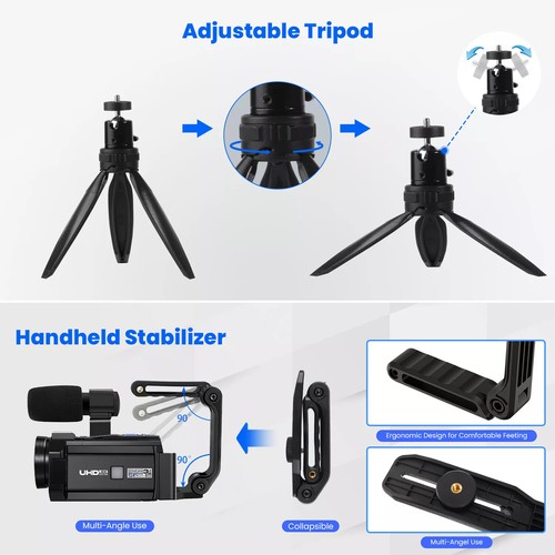 5K Video Camera 56MP Camcorder WiFi Dual Lens Vlogging Camera 16X Digital Zoom~ - Picture 10 of 10