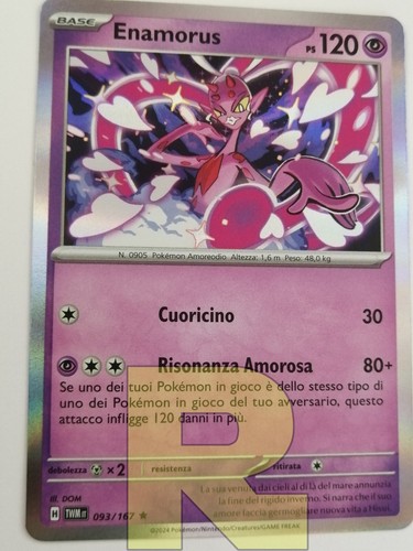 Enamorus ® Crepuscolo Mascherato 093/167 ® Rara Holo Foil ® Pokemon ® Italiano - Picture 1 of 3