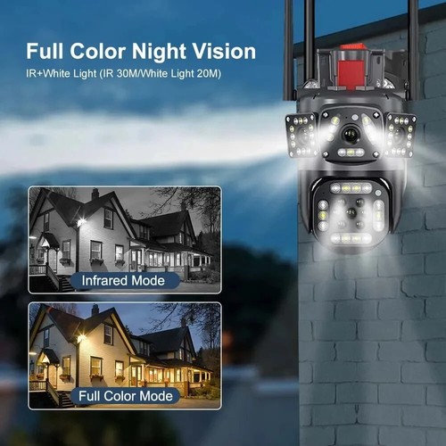 Telecamera di sorveglianza-WiFi-6K-12MP-IP PTZ- tre schermi -360 °-8x zoom-2 obb - Bild 5 von 10