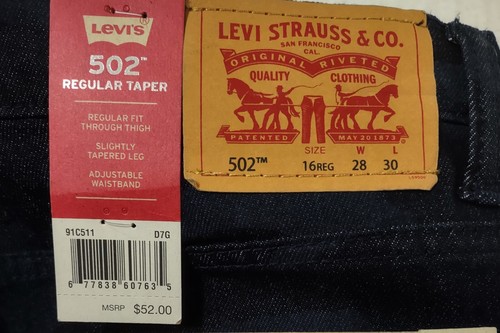 Levi's 502 Regular Taper Boys Camo Jeans Size 16 Regular (28x30) Stretch Denim - Picture 8 of 8