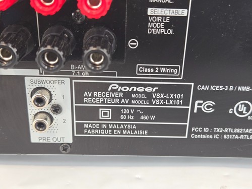 Pioneer Elite VSX-LX 101 VSX-LX101 7.1 Channel AV Receiver Bluetooth 4K - Picture 12 of 13