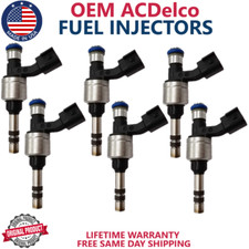 Oem Acdelco X6 Fuel Injectors For 2010-11 Gmc Chevy Cadillac Buick 3.0l 3.6l V6