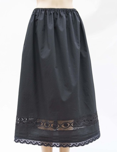 Schwarze Baumwolle Petticoat/Schwarze Spitze Vinta (auf Bestellung hergestellt) weiße Baumwollslips - Bild 21 von 46