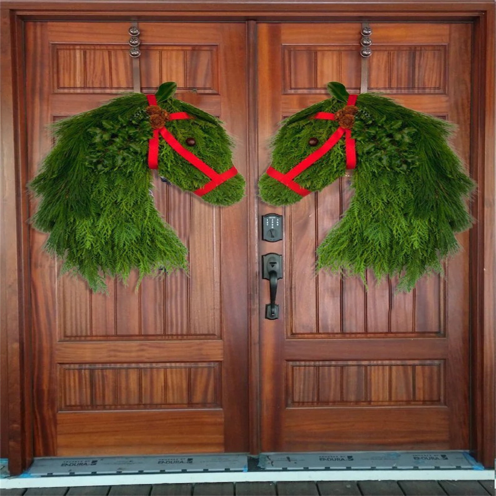 Winter Wreath Winter Wreath Horse Head Christmas Wreath Christmas Decoration Hot - Picture 9 of 14