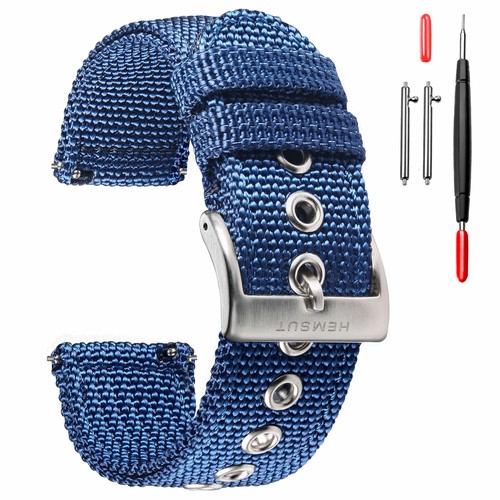 Schnellverschluss Nylon Uhrenarmband Armband für Herren Damen Atmungsaktiv Ersatz  - Bild 14 von 37