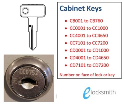 Key Cut To Code Number Suits Statewide + Others - Filing Cabinet Lock  FREE POST - Foto 4
