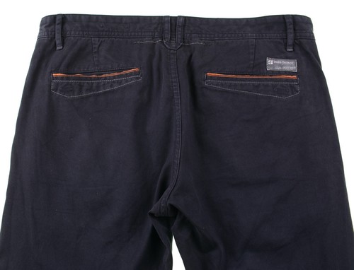 Hugo Boss Orange Shire-Selvage-D Navy Blue Garment Dyed Chinos Pants 32 x 31 - Picture 8 of 10