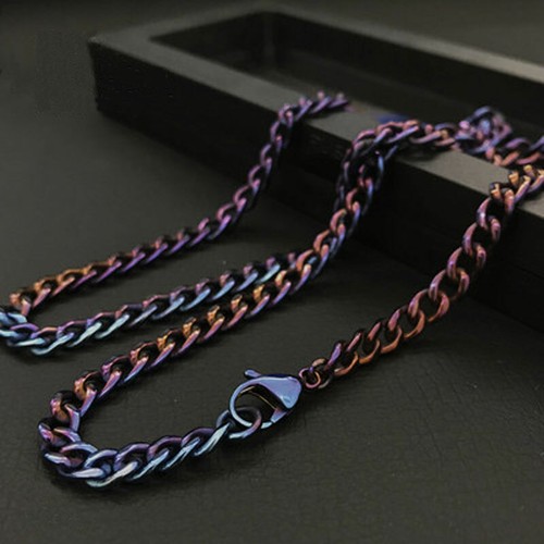 24.4" Boys Mens Solid Pure Titanium Pendant Necklace Rope Chain 620mm Length - Picture 3 of 3