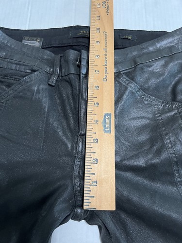 RND Robert Rodriguez Womens Faux Leather Black Skinny Pants Size 4 Waist 27 - Picture 14 of 15