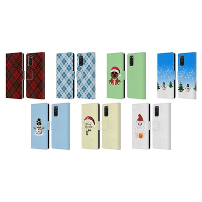 OFFICIAL PLDESIGN CHRISTMAS LEATHER BOOK WALLET CASE COVER FOR SAMSUNG PHONES 1