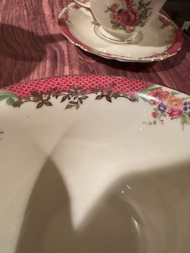 Continental Ivory Bavaria "Kings Rose" Antique Bone China Tea Set – 4 Cups & Sau - Picture 11 of 23