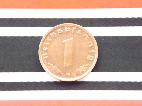 GERMAN Coin 1940 G 1 REICHSPFENNIG SWASTIKA COPPER 3RD REICH WW2 RARE Pfennig - Picture 4 of 4