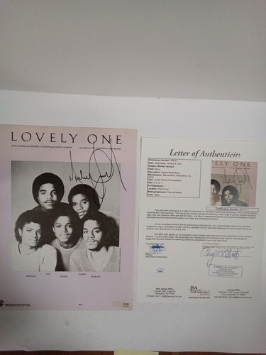 Michael Jackson Signed Sheet Music "Lovely One By The Jacksons" JSA LOA -dk #