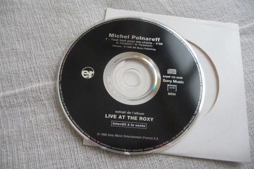 MICHEL POLNAREFF CD 1 TITRE PROMO POCHETTE CARTON TOUT POUR MA CHERIE LIVE ROXY - Imagen 3 de 3