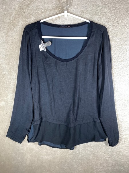 Bershka Casual T-Shirts Tee Top Size L Womens Grey Long Sleeve