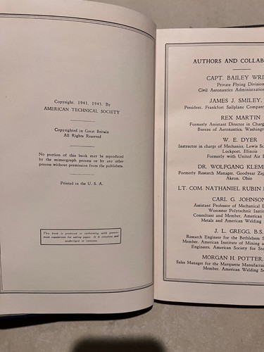 "Aviation: Principles of Flying" Hardcover American Technical Society 1944 Vol 1 - Picture 4 of 5