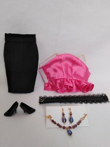Handmade set outfit fashion for barbie doll style 80s - Imagen 6 de 7
