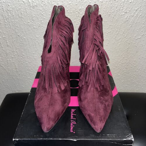 Michael Antonio MANIKA Cranberry Microfiber Size US 10 women booties - Picture 2 of 6