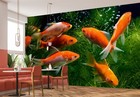 3D Fisch Gras ZHUC7156 Tapete Wandbild Fototapete Abnehmbarer Amy