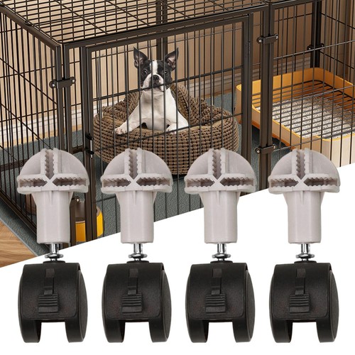 Cat Cage Caster Set Of 4 Swivel Casters Heavy-Duty 360-Degree Silent Rotation - Picture 4 of 12
