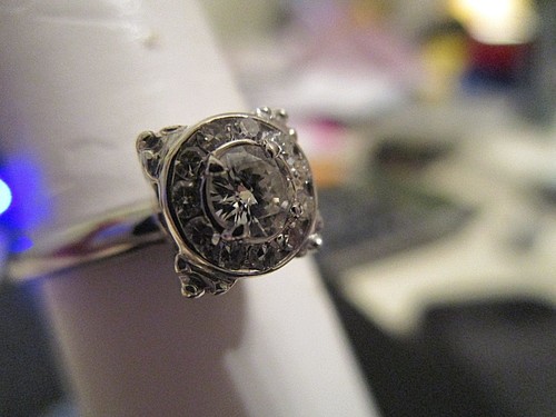 27pt tw Diamond 14k W/g  diamond is H color VS clarity - Bild 4 von 6