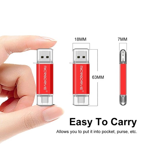 Microdrive 4,8,16,32,64, 128GB USB Type-C and USB-A Flash Drive Pen Drive - 第 5/13 張圖片
