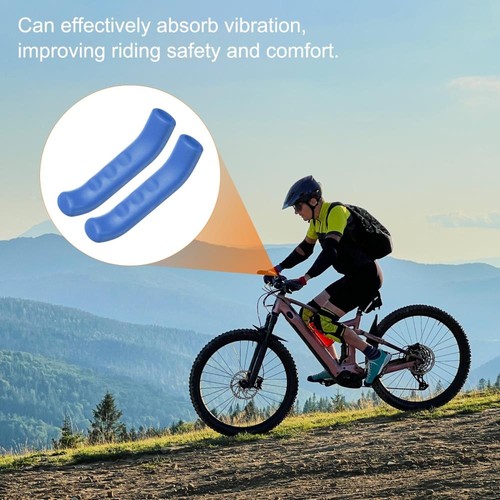 6 Pares Cubierta de Palanca de Freno Silicona Antideslizante Protector de Palanca de Freno Bicicleta, 6 Colores - Imagen 3 de 7