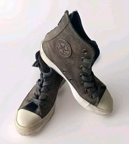 Converse All Star Damen/Unisex Khaki Leder Sneaker Schuhe Gr. 4 UK - 36,5 EU - Bild 1 von 8