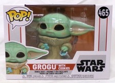 Figura Vinilo Funko Pop Star Wars Mandalorian 465 Grogu Con Galletas