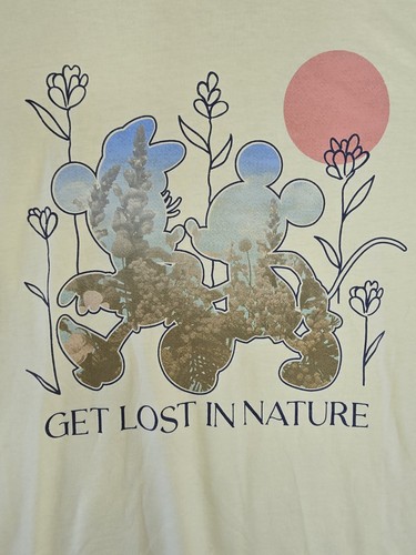 T-shirt grafica Disney's Topolino "Perdersi nella natura" donna nuova con etichetta taglia 2XL - Foto 2 di 4