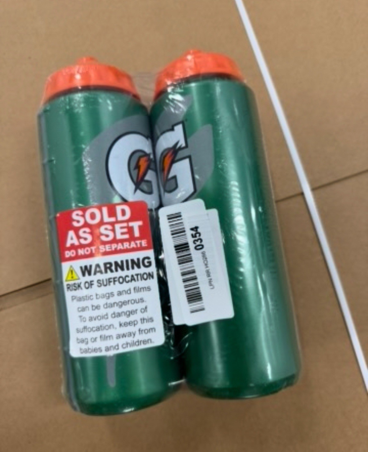 Gatorade 20oz Squeeze Water Bottle 2 PACK  for Sports and Fitness