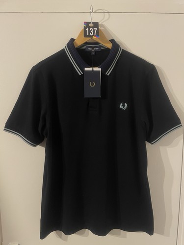 Fred Perry Poloshirt Schwarz Größe L Nagelneu Mit Etikett