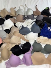 Huge 30+ Women’s Bra Lot Victoria’s Secret Bali Maidenform Various Sizes Mix Lot