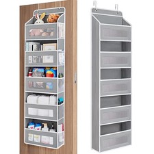 JARLINK Over The Door Organizer Storage, 5 Shelf Hanging 1 Pack, Grey 
