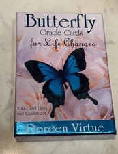 Butterfly Oracle Cards for Life Changes Doreen Virtue 44 Cards & Guidebook