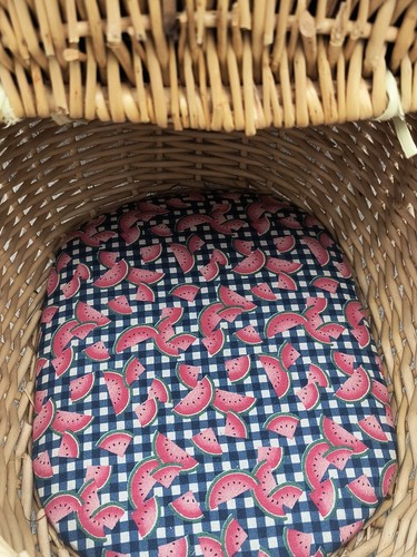 Vintage Homestead Accents Decorative Woven Basket 16" W/ Watermelon Padded... - Picture 7 of 13